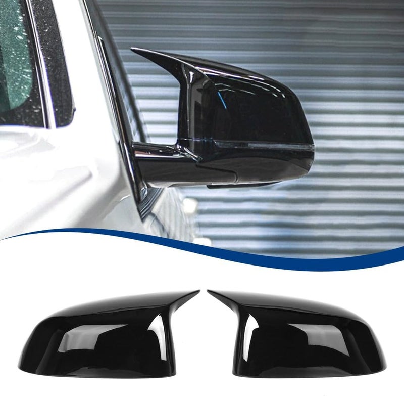 XPHAZZ Side Mirror Cover Compatible with X3 G01 X4 G02 / Pre-lci X5 G05 X6 G06 X7 G07 (Gloss Black, G01 G02 G05) - Image 1